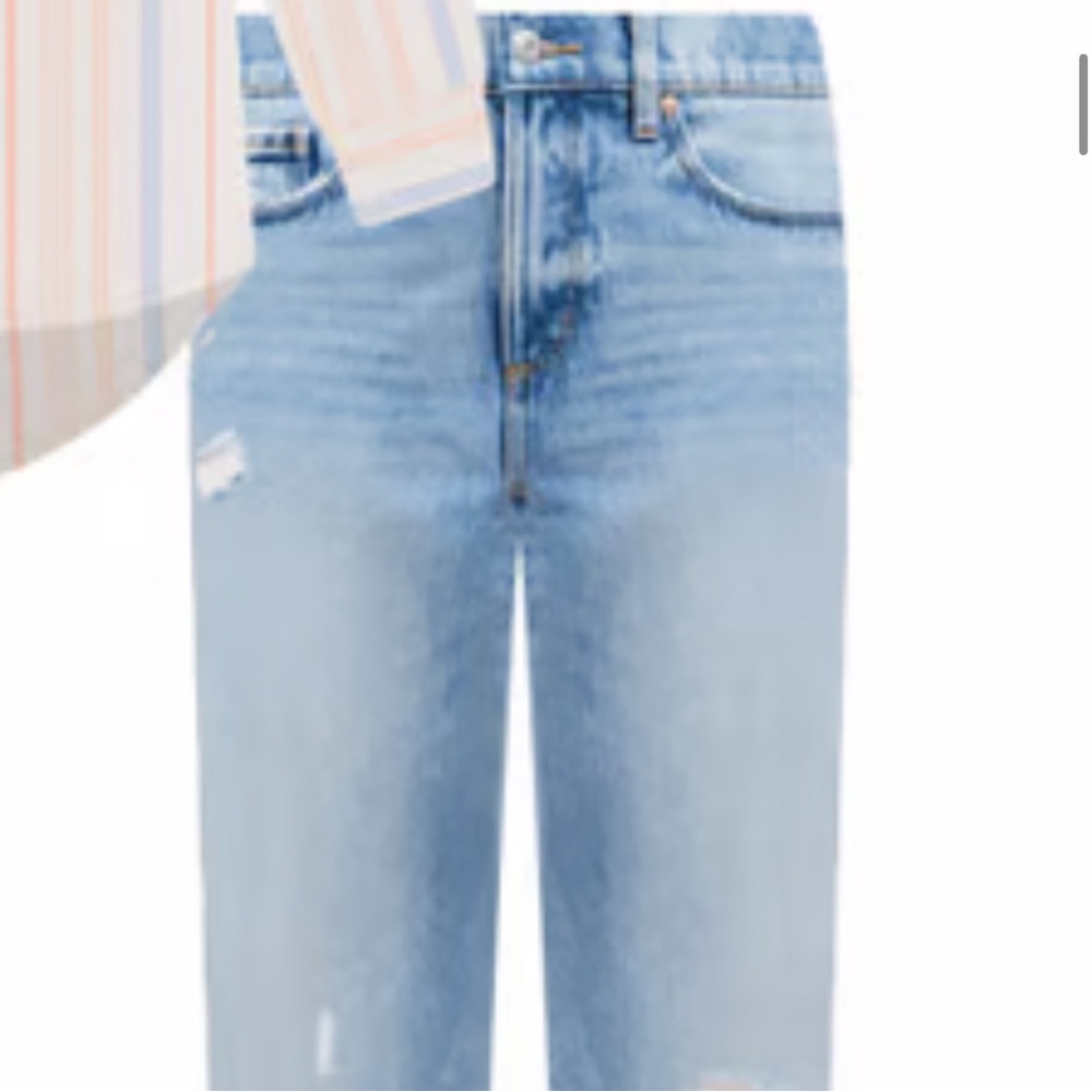 NWT THR LOFT relaxed skinny jeans minor distressing mid-rise casual everyday